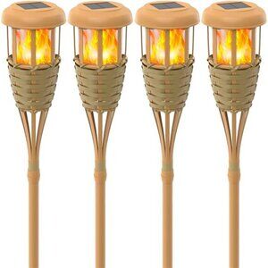Solar Outdoor Lights, Solar Torch Lights Outdoor Flickering Flame, Outdoor